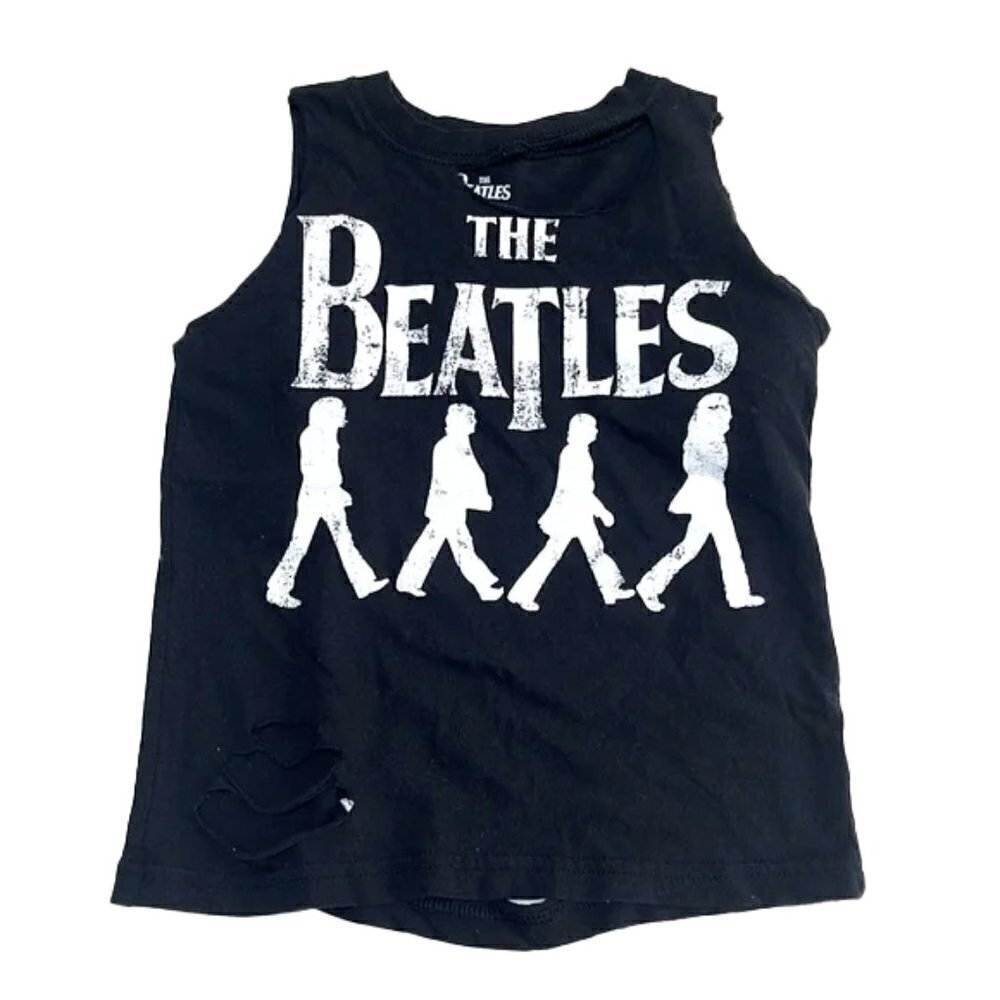 ❤️ THE BEATLES Ripped Sleeveless Top Size 5T